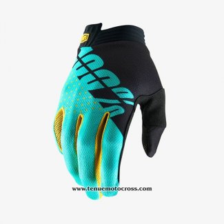 2020 Motocross Cyclisme 100 Gants Doigts Long Bleu