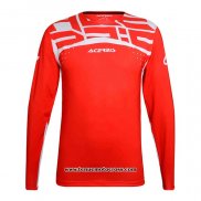 2020 Motocross Cyclisme Maillot Acerbis Manches Longues Rouge