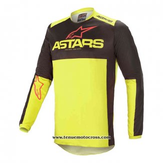 2020 Motocross Cyclisme Maillot Alpinestars Manches Longues Jaune