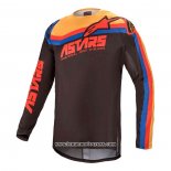 2020 Motocross Cyclisme Maillot Alpinestars Manches Longues Marron