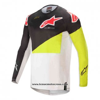 2020 Motocross Cyclisme Maillot Alpinestars Manches Longues Noir Blanc