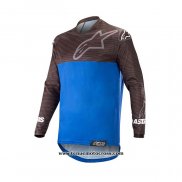 2020 Motocross Cyclisme Maillot Alpinestars Manches Longues Noir Bleu