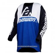 2020 Motocross Cyclisme Maillot Answer Manches Longues Bleu Blanc