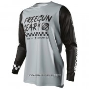 2020 Motocross Cyclisme Maillot Freegun Manches Longues Gris