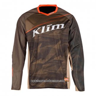 2020 Motocross Cyclisme Maillot Klim Manches Longues Marron