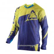 2020 Motocross Cyclisme Maillot Leatt Manches Longues Violet Jaune