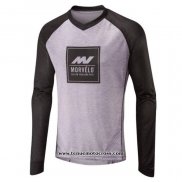 2020 Motocross Cyclisme Maillot Morvelo Manches Longues Gris