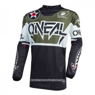 2020 Motocross Cyclisme Maillot Oneal Manches Longues Vert