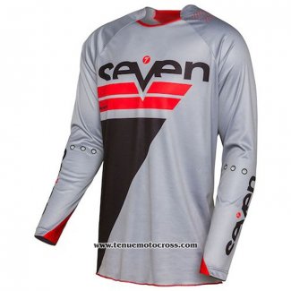 2020 Motocross Cyclisme Maillot Seven Manches Longues Gris