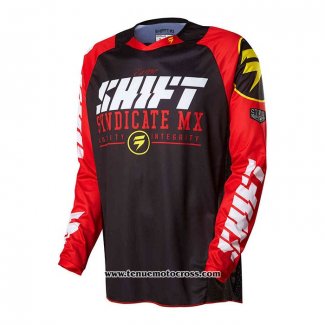 2020 Motocross Cyclisme Maillot Shift Manches Longues Noir Rouge