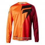 2020 Motocross Cyclisme Maillot Shift Manches Longues Orange Rouge