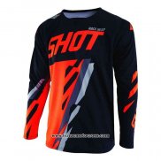 2020 Motocross Cyclisme Maillot Shot Manches Longues Orange