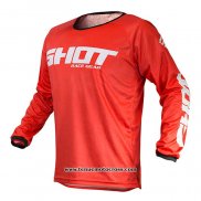 2020 Motocross Cyclisme Maillot Shot Manches Longues Rouge