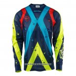 2020 Motocross Cyclisme Maillot TLD Manches Longues Profond Bleu Jaune