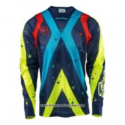 2020 Motocross Cyclisme Maillot TLD Manches Longues Profond Bleu Jaune