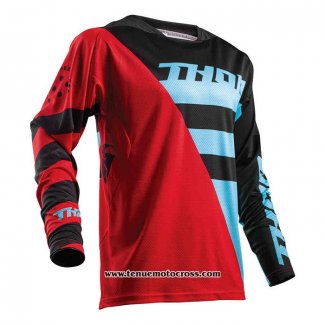 2020 Motocross Cyclisme Maillot Thor Manches Longues Rouge Bleu