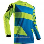 2020 Motocross Cyclisme Maillot Thor Manches Longues Vert Bleu