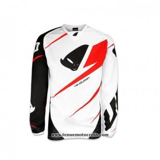 2020 Motocross Cyclisme Maillot UFO Manches Longues Blanc