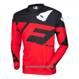 2020 Motocross Cyclisme Maillot UFO Manches Longues Rouge Noir