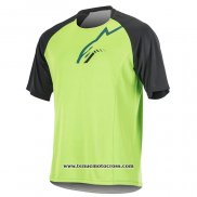 2020 Motocross Cyclisme T Shirt Alpinestars Manches Courtes Vert