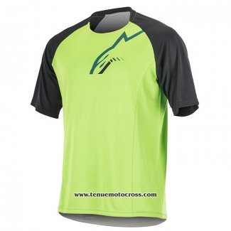 2020 Motocross Cyclisme T Shirt Alpinestars Manches Courtes Vert