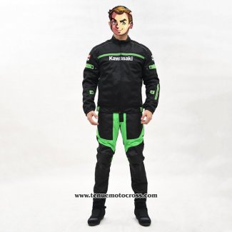 2020 Motocross Cyclisme Veste Kawasaki Manches Longues Noir Vert