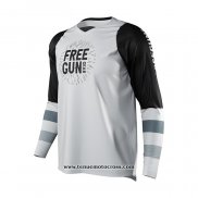 2021 Freegun Motocross Cyclisme Maillot Manches Longues Noir Blanc