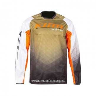 2021 Klim Motocross Cyclisme Maillot Manches Longues Marron Jaune