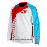 2021 Motocross Cyclisme Maillot Klim Manches Longues Rouge Blanc Bleu