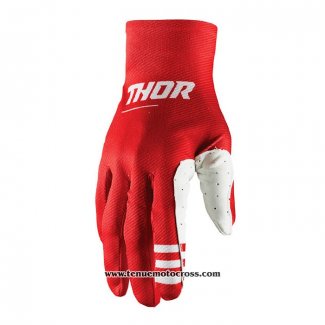 2021 Motocross Cyclisme Thor Gants Doigts Long Rouge