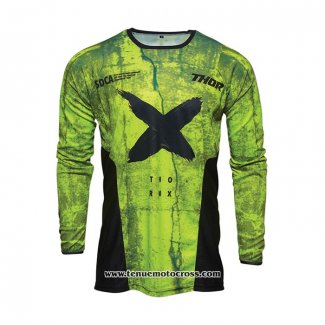 2021 Thor Motocross Cyclisme Maillot Manches Longues Jaune