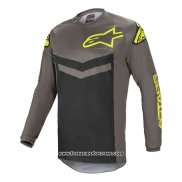 2020 Motocross Cyclisme Maillot Alpinestars Manches Longues Gris