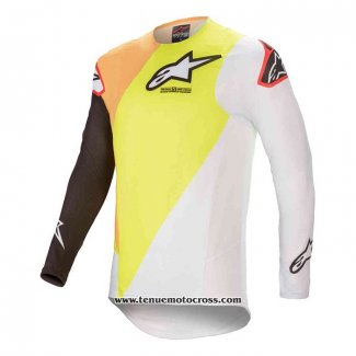 2020 Motocross Cyclisme Maillot Alpinestars Manches Longues Jaune