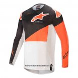 2020 Motocross Cyclisme Maillot Alpinestars Manches Longues Noir Orange