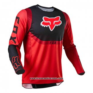 2020 Motocross Cyclisme Maillot FOX Manches Longues Noir Rouge