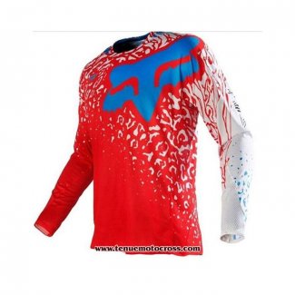 2020 Motocross Cyclisme Maillot FOX Manches Longues Rouge Bleu