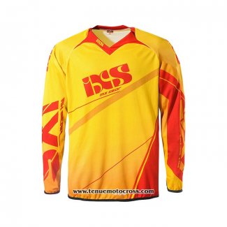 2020 Motocross Cyclisme Maillot IXS Manches Longues Jaune Rouge