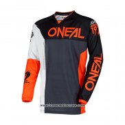 2020 Motocross Cyclisme Maillot Oneal Manches Longues Gris Orange