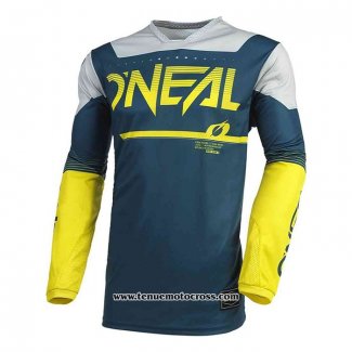 2020 Motocross Cyclisme Maillot Oneal Manches Longues Profond Bleu