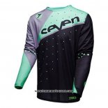 2020 Motocross Cyclisme Maillot Seven Manches Longues Noir Vert