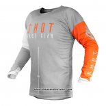 2020 Motocross Cyclisme Maillot Shot Manches Longues Gris