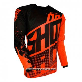 2020 Motocross Cyclisme Maillot Shot Manches Longues Orange