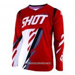 2020 Motocross Cyclisme Maillot Shot Manches Longues Rouge