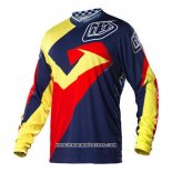 2020 Motocross Cyclisme Maillot TLD Manches Longues Profond Bleu Jaune