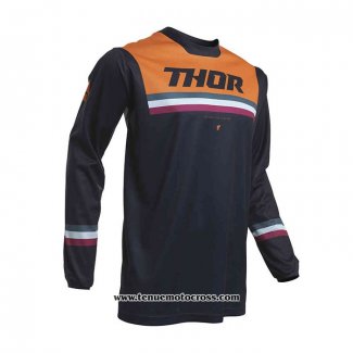 2020 Motocross Cyclisme Maillot Thor Manches Longues Profond Bleu