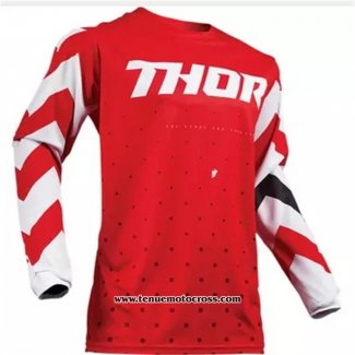 2020 Motocross Cyclisme Maillot Thor Manches Longues Rouge