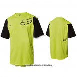 2020 Motocross Cyclisme T Shirt FOX Manches Courtes Jaune