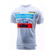 2020 Motocross Cyclisme T Shirt KTM Manches Courtes Blanc