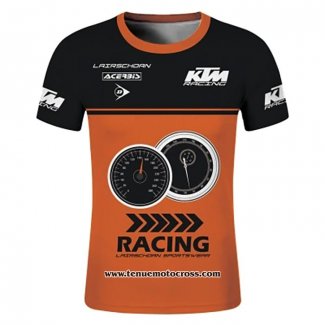 2020 Motocross Cyclisme T Shirt KTM Manches Courtes Orange Noir