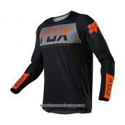 2021 FOX Motocross Cyclisme Maillot Manches Longues Noir Orange